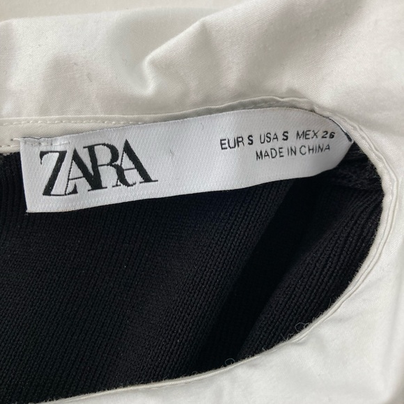 Zara Peter Pan Collar Knit Dress Size Small - Picture 5 of 5